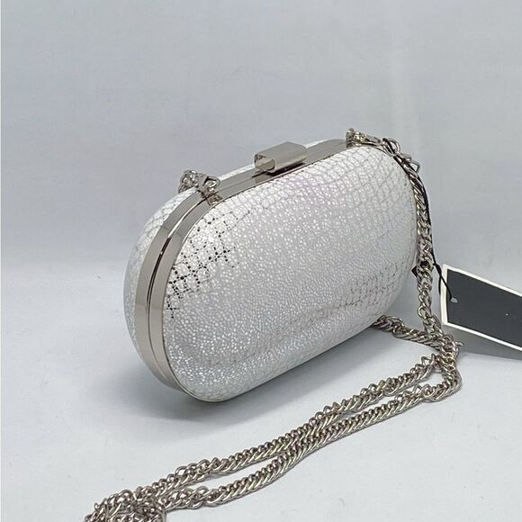 Chiara Boni Alba Metallic Leather Clutch - Picture 3 of 12